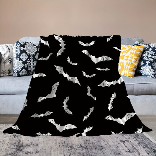 Halloween Bat Blanket Flannel Warm Soft Comfortable Birthday Gift