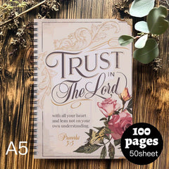 Trust in the Lord Spiral Notebook A5 Scripture Journal 100 Pages
