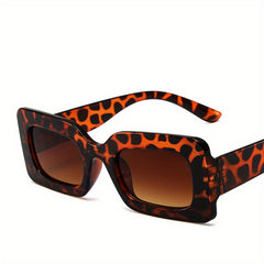 Y2K Rectangle Sunglasses For Women Men Hiphop Jelly Glasses UV400