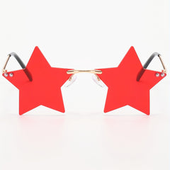 Men's Star Rimless Sunglasses for Street Photography Holiday Party