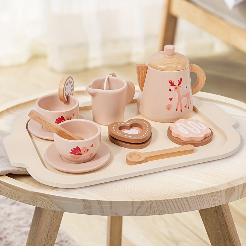 Kids Afternoon Tea Playset with Teapot and Dessert Toys
