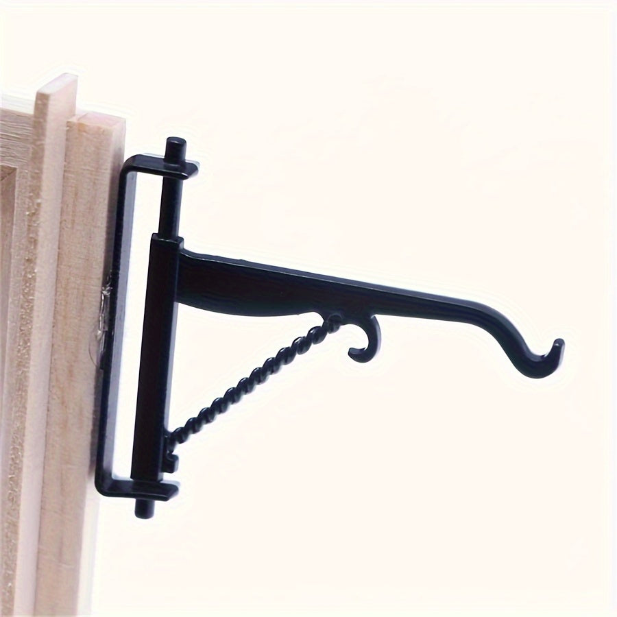 2pcs Mini Metal Wall Hooks w/ Chain for Dollhouse Toy House Decor
