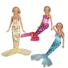 Mermaid Swimsuits For Dolls Perfect Summer Gift For Girls