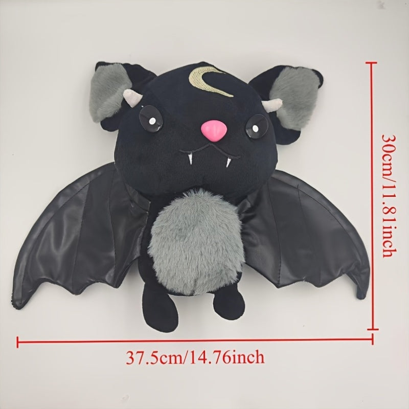 Halloween Devil Bat Plush Toy Stuffed Animal Pink Nose & Teeth