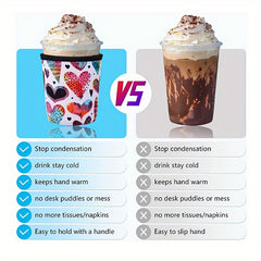 2pcs 18OZ Reusable Coffee Cup Sleeve Heat Preservation Antifreeze Cover
