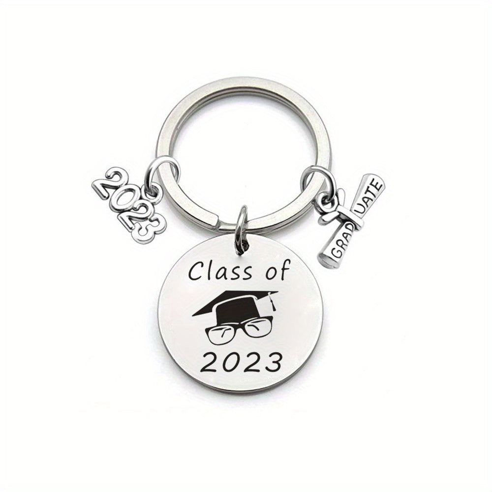 Graduation Season Stainless Steel Keychain For Boys And Girls