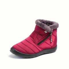 Thickened Tube Zipper Snow Boots for Women