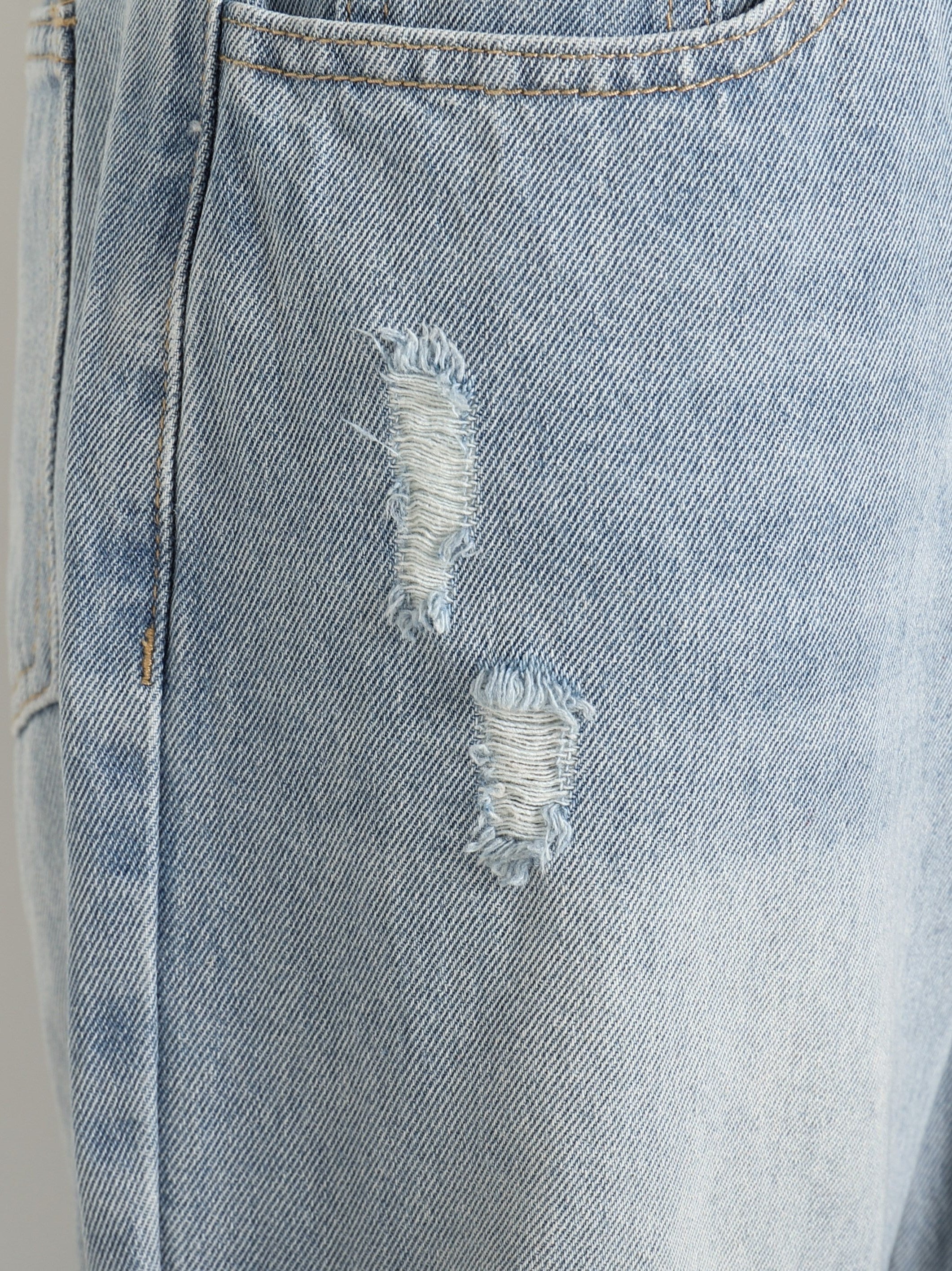  Women's Ripped Straight Leg Jeans