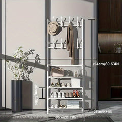 Shoe Coat Rack 2 in 1 Assembly Layer Shoe Cap Rack