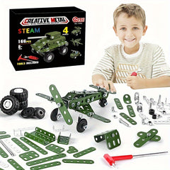 166pcs Military Building Blocks Educational Toys