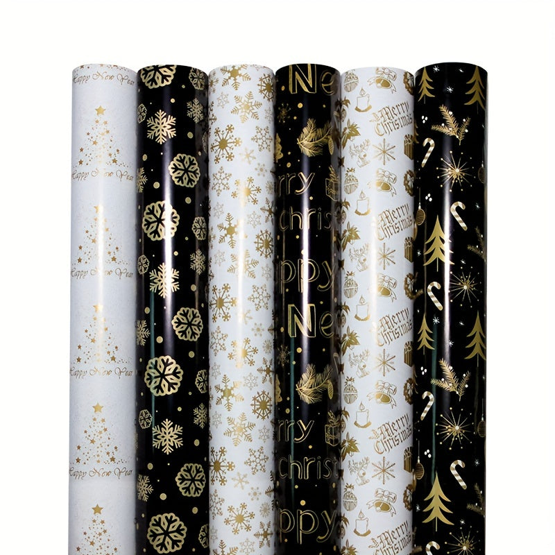 6pcs Colorful Cartoon Birthday Gift Wrapping Paper Roll