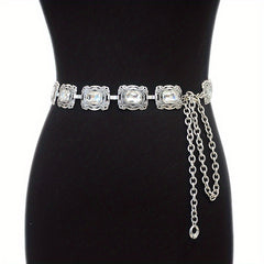 Boho Engraved Metal Chain Belt Vintage Waist Chain