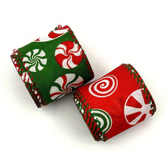 Christmas Candy Ribbon For Christmas Trees Wrapping Fabric Ribbons