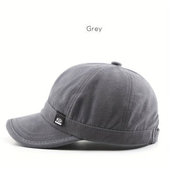 Retro Men Solid Light Plate Small Baseball Cap Outdoor Sports Sun Hat