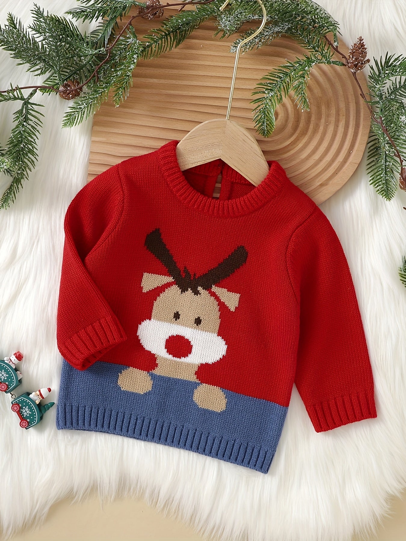 Christmas Baby Sweater Kids Pullover Top Long Sleeve