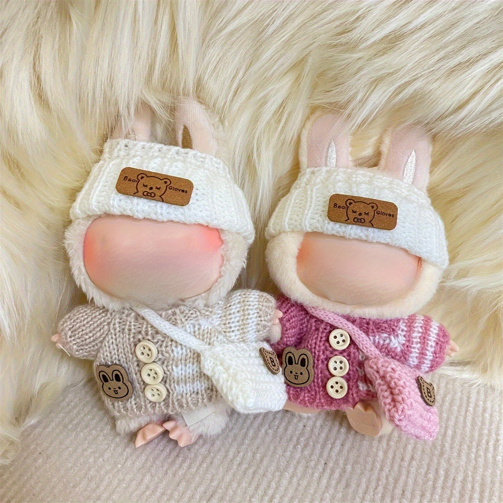Labubu Doll Clothes Set with Shoulder Bag for 15 6 3tich Dolls