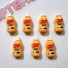 7pcs Mini Sauce & Condiment Resin Models for Dollhouse Decor DIY Accessories