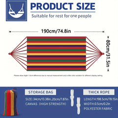 Portable Camping Hammock with Storage Bag & Tree Strap