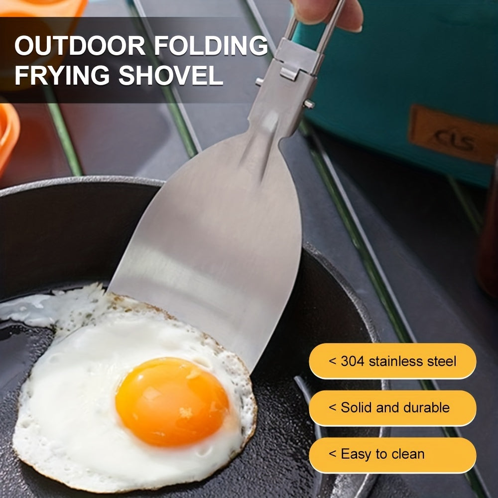 1pc Folding Cookware Stainless Steel Outdoor Camping Gear Cooking Acc...