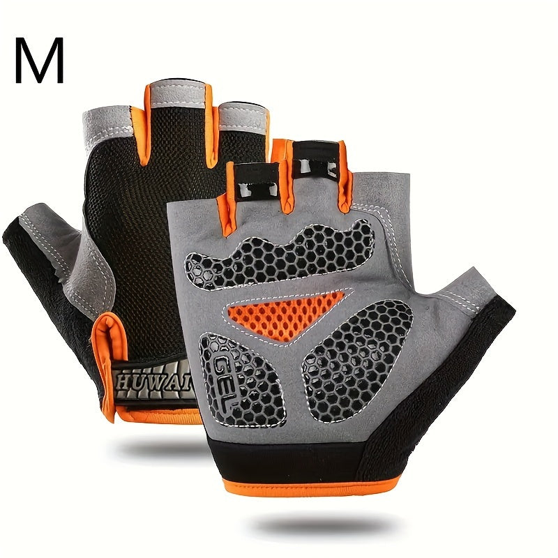 Anti Shock Windproof Fingerless Gloves - for Biking Climbing Weightlifting