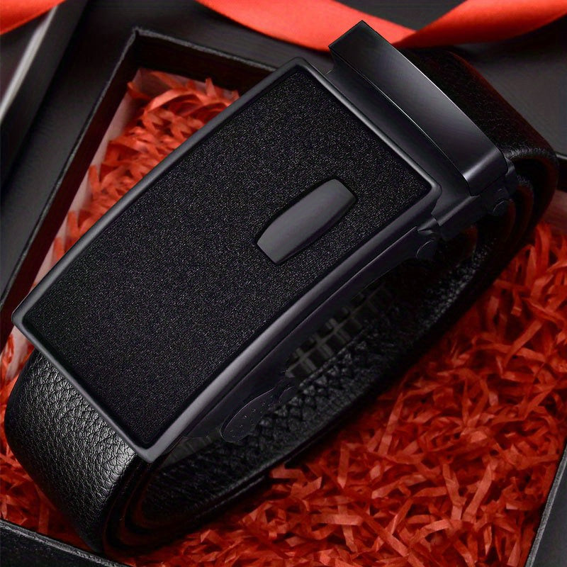 Men's PU Leather Automatic Buckle Belt