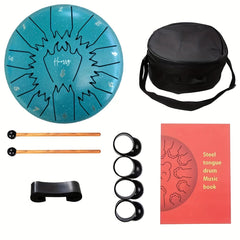 8 inch Steel Tongue Drum Percussion Instrument - Melodious Sound