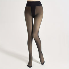 Plush Lined High Waist Thermal Leggings Women's Stockings