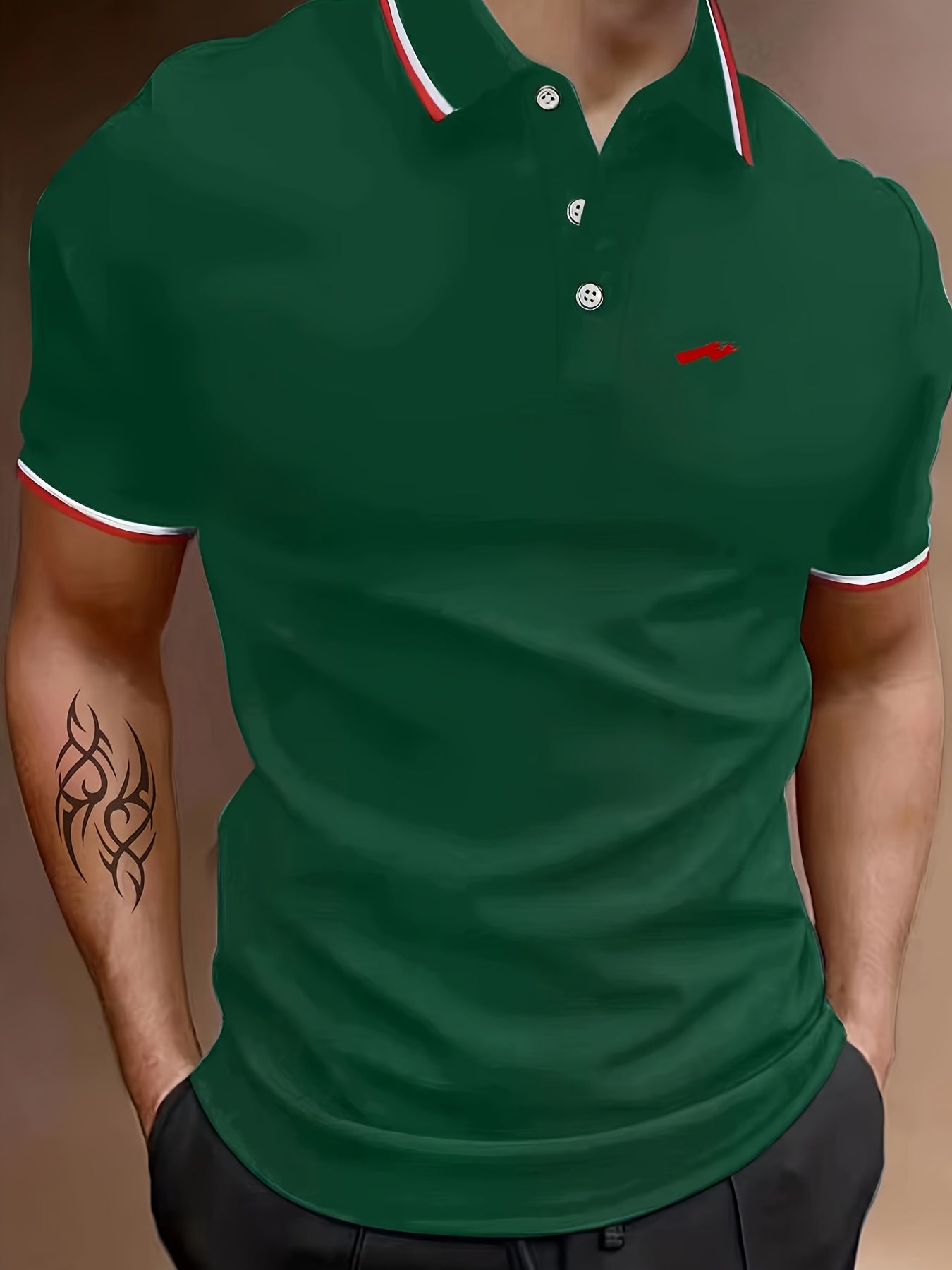 Men's Breathable Golf Short Sleeve Shirts Sports Top