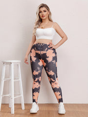  Women's Skull Print Tie Dye High Rise Skinny Trousers