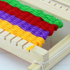 DIY Wooden Fabric Machine Technology Small Material Wood Textile Machine