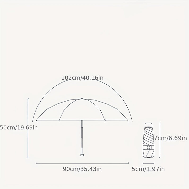 UltraLight Ink Painting Sunshade Pocket Umbrella