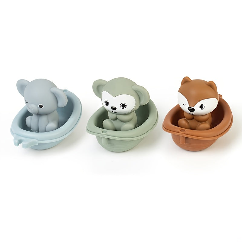 Stackable Bath Boats Toy for Kids & Toddlers Bathtub Water Play