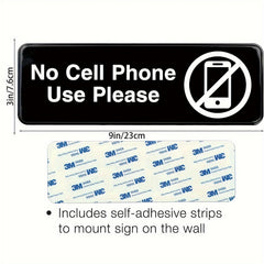 No Cell Phone Use Sign for Office Workplace Gas Stations