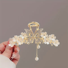 Large Shark Claw Rhinestone Hair Claw Ponytail Holder