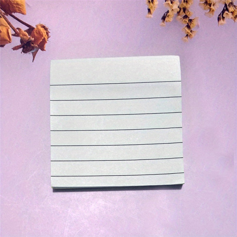 1pc Pastel Sticky Notes Lined Sticky Pads Adhesive Memo Stickers