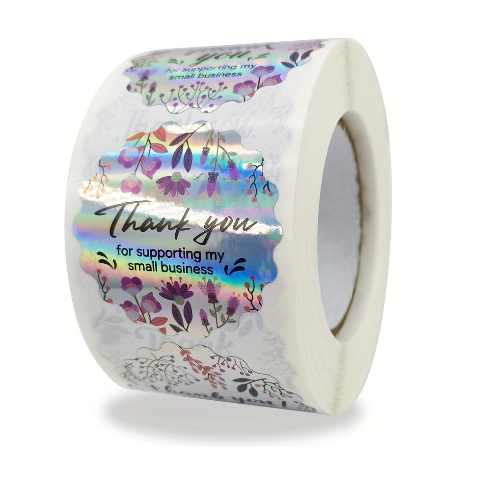 500 Sheets Volume 3 8 Cm Rainbow Laser Commercial Decorative Stickers Labels