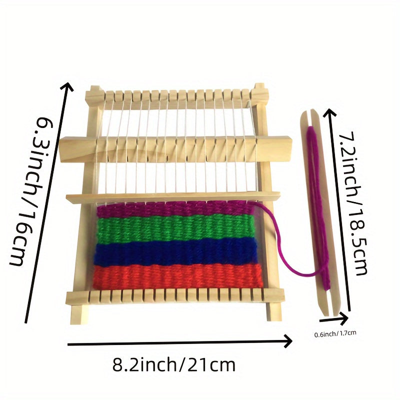 DIY Wooden Fabric Machine Technology Small Material Wood Textile Machine