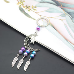 Star Butterfly Keychain Pendant Dream Catcher Metal Keyring Ornament