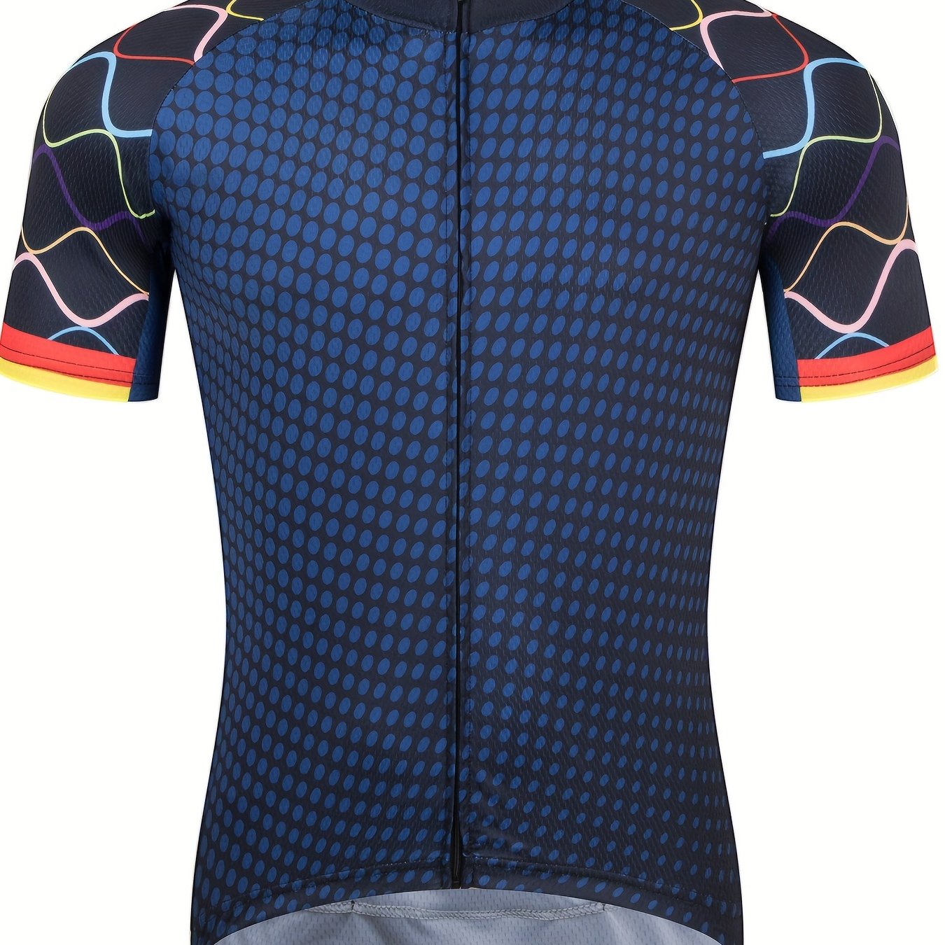 Polka Dot Cycling Jersey, Rear Pocket, Quick Dry, High Stretch, Fathers Gift