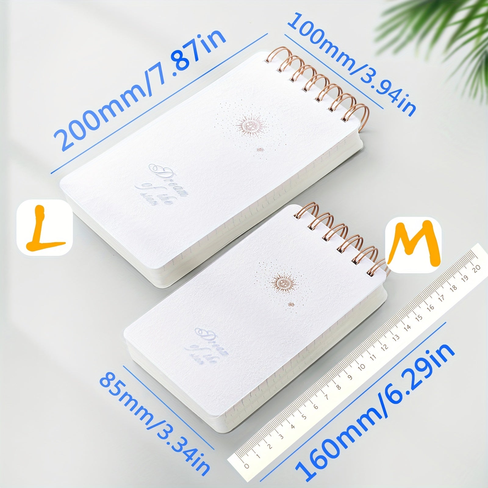 Waterproof Spiral Coil Notepad Thick Notebook Horizontal Line C