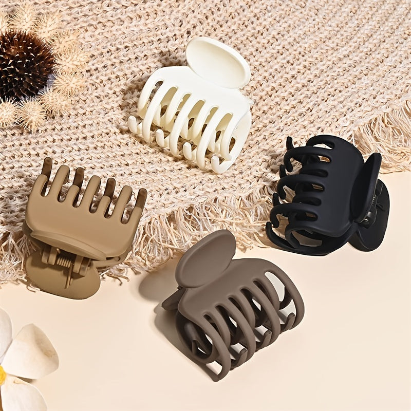 4pcs Small Hair Claw Clip Matte Non-slip Short Hair Accessories