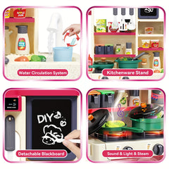 Pretend Kitchen Toys Simulated Kitchen Girl Cooking Steaming Set