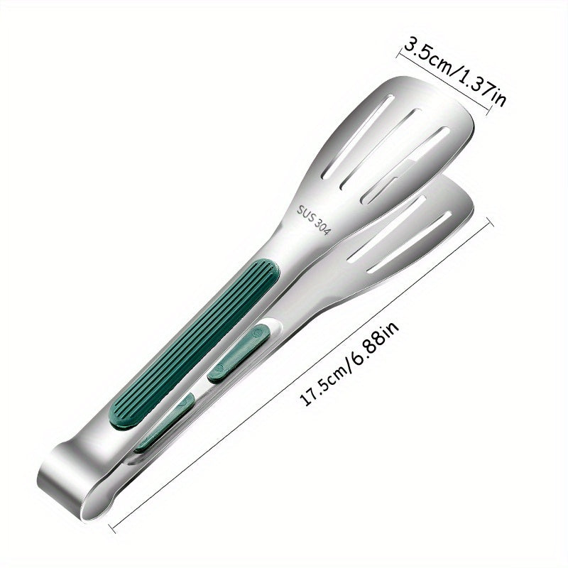 Silicone Stainless Steel Serving Tong for Cooking Buffet Barbecue