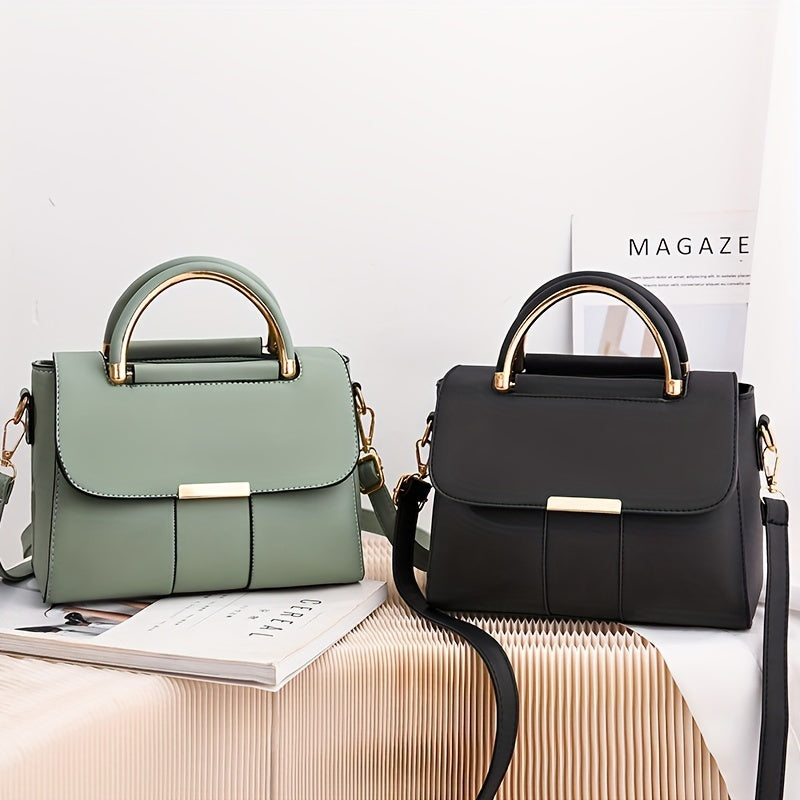 Minimalist Solid Square Bag Satchel for Work