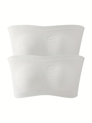 2 Pack Plus Size Solid Wireless Bra Set