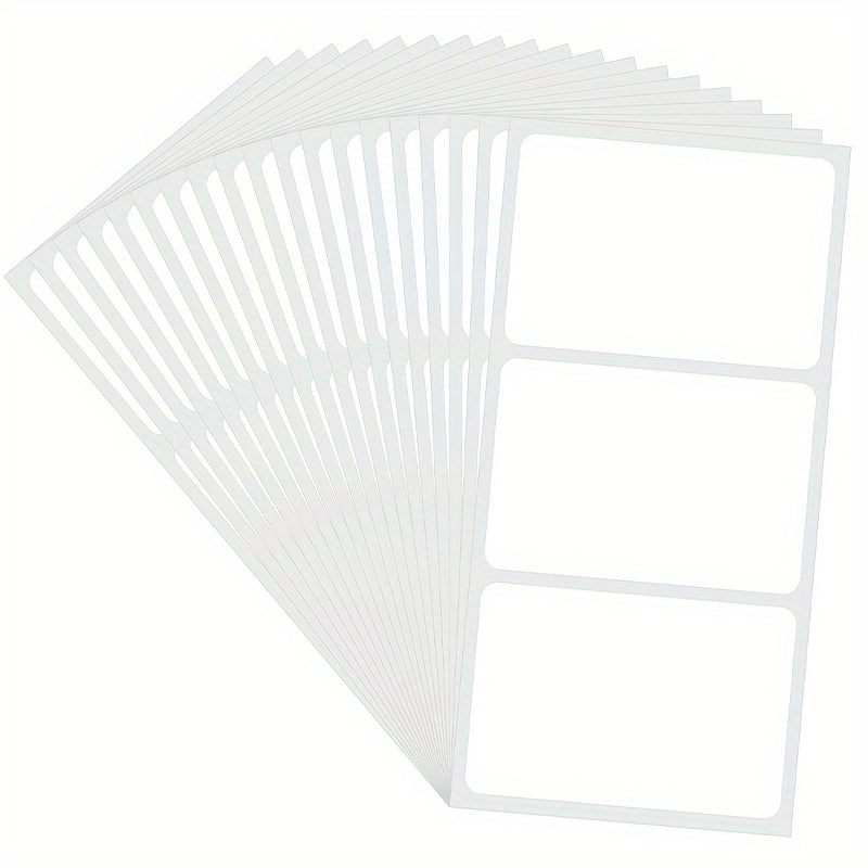 60 Sheets 76x51mm Blank Synthetic Paper Adhesive Labels Bag Packaging 3x2 Inch
