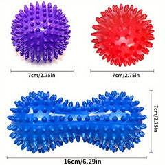 3pcs Yoga Massage Balls Peanut Shaped Fitness Ball For Plantar Fasciitis