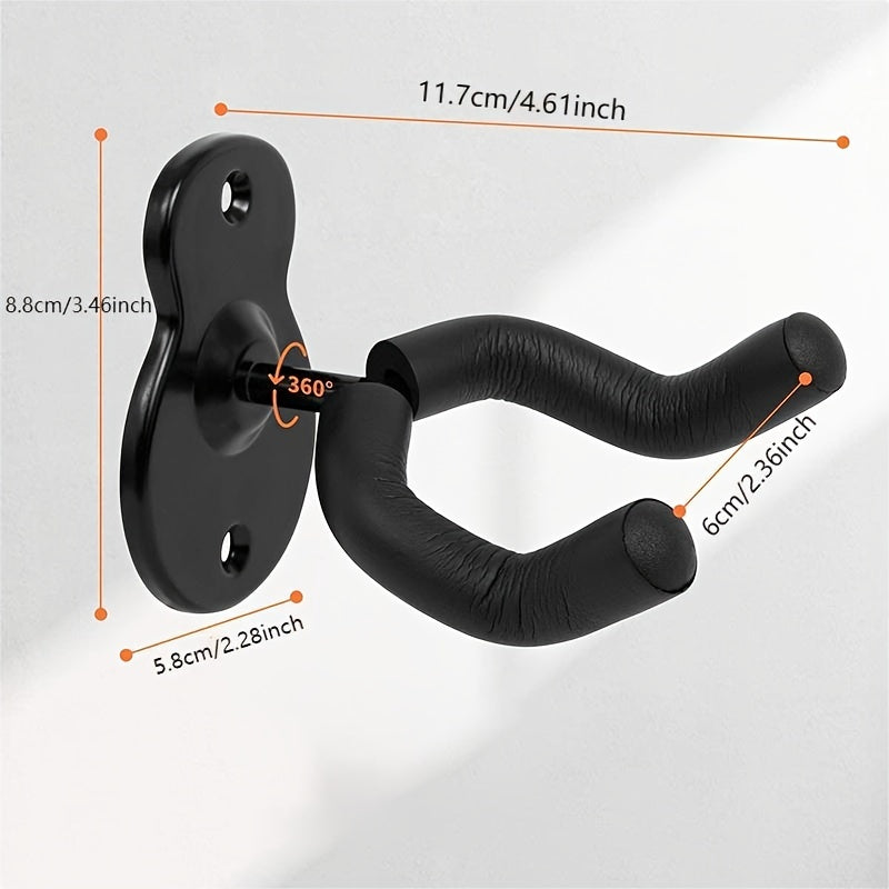 Wall Mounted Guitar Hanger for Secure Guitar Storage