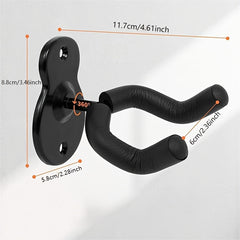 Wall Mounted Guitar Hanger for Secure Guitar Storage