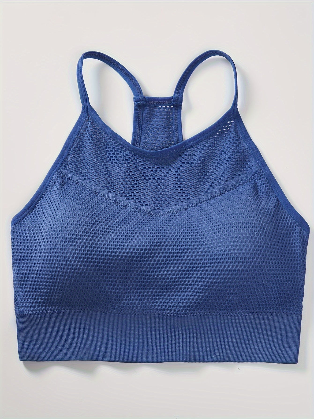 2 Pack Women's Plus Size Sports Bras Set - Mesh Padded Racer Back